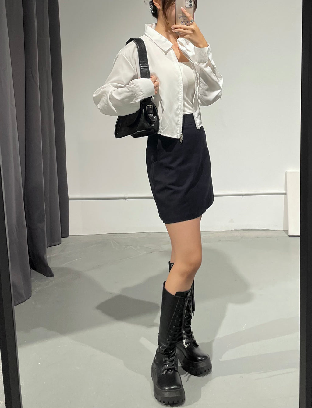Whyshop Zip Shirt Top