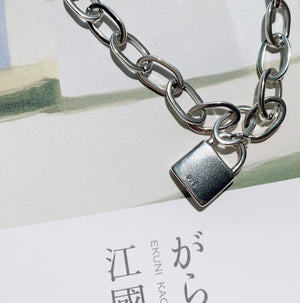 Lock Chain Braclet (925 Silver)