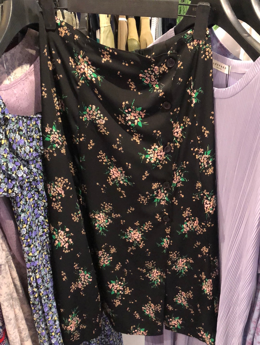 Dec26 Button Floral Skirt