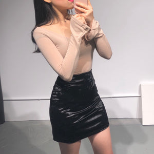 LILY Velvet Mini Skirt