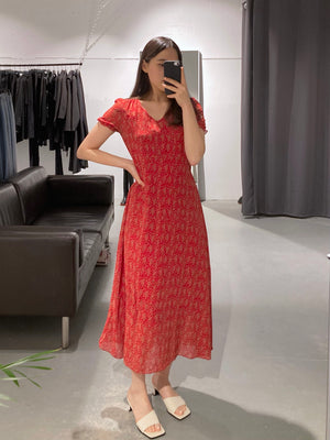 IU Floral Red Dress