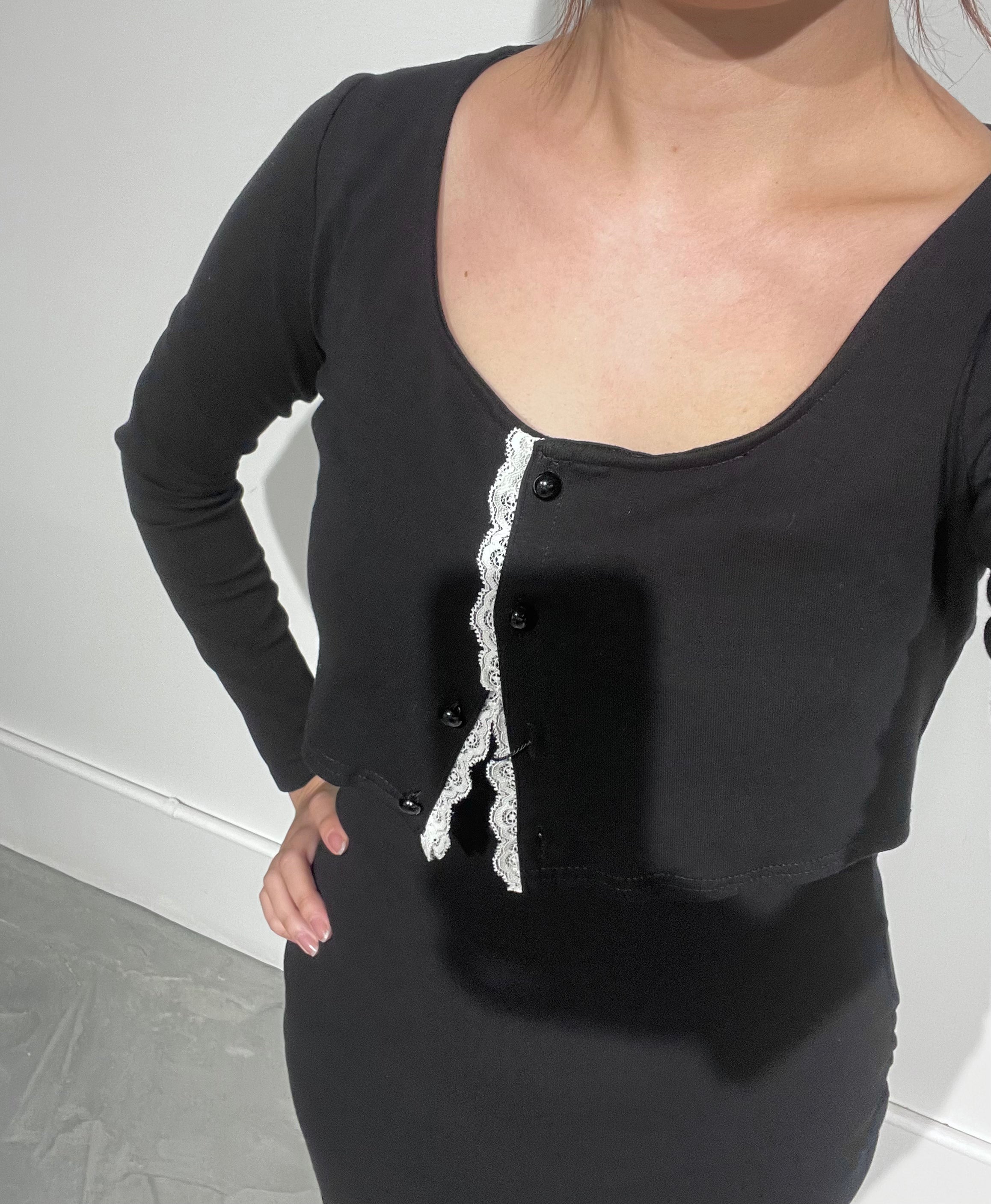ANA Honey Lace Dress Cardigan Set