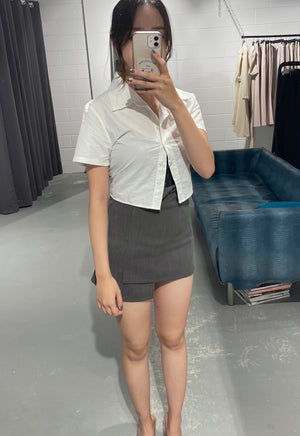 Nylon Shirt with Banding Waist