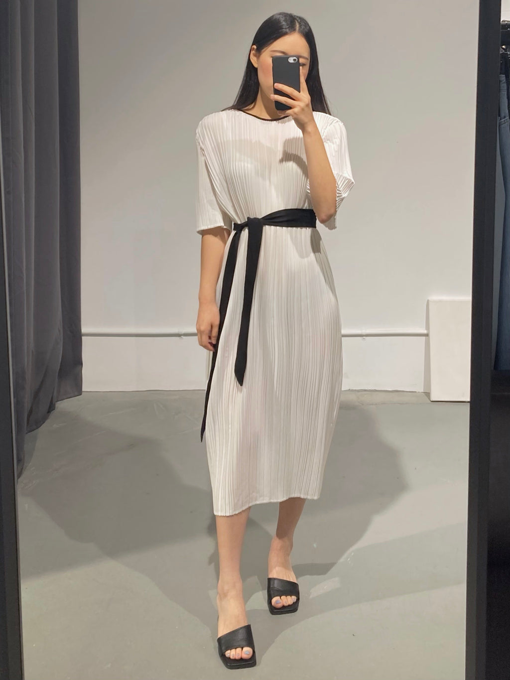 YUSIN Pleated Elegant Dress