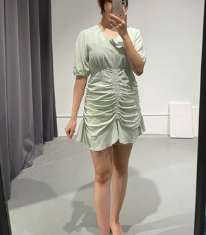 Shirring Frill Dress