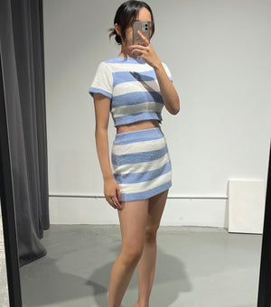 Yuni Blue Soft Stripe Knit