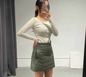 RawRow Quilting Mini Skirt