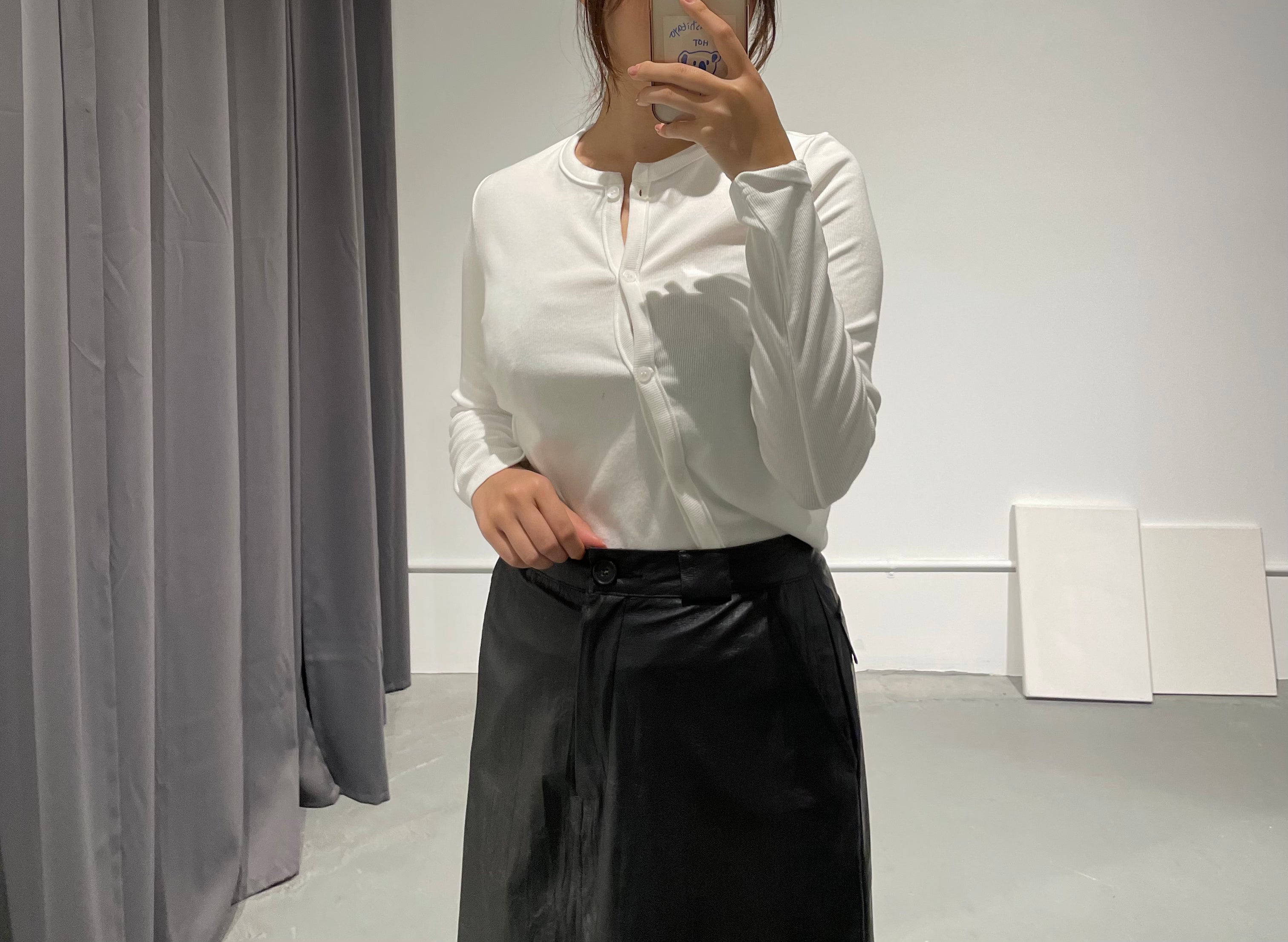 WNavy Crack Skirt
